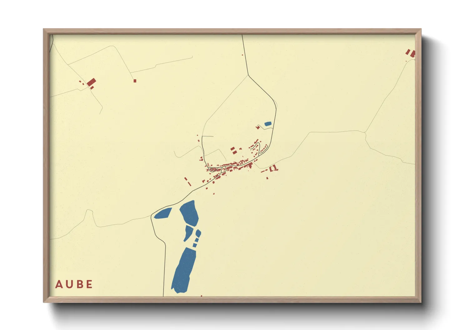 Une affiche de carte sur Aube