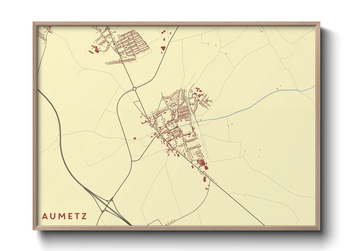 Une affiche de carte sur Aumetz