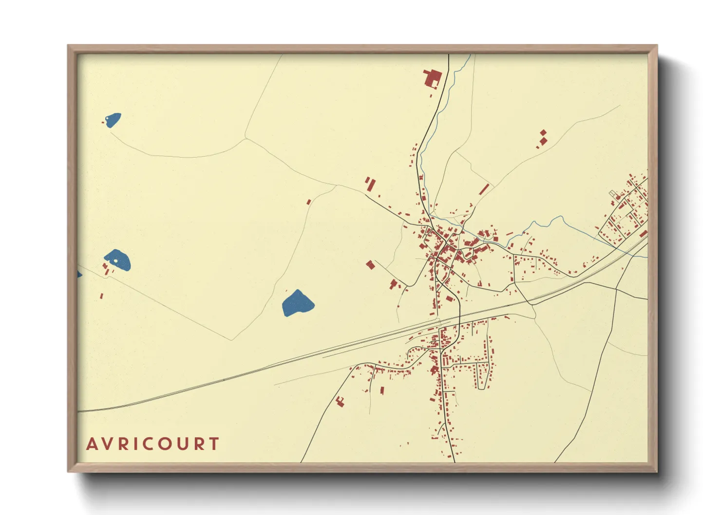Une affiche de carte sur Avricourt