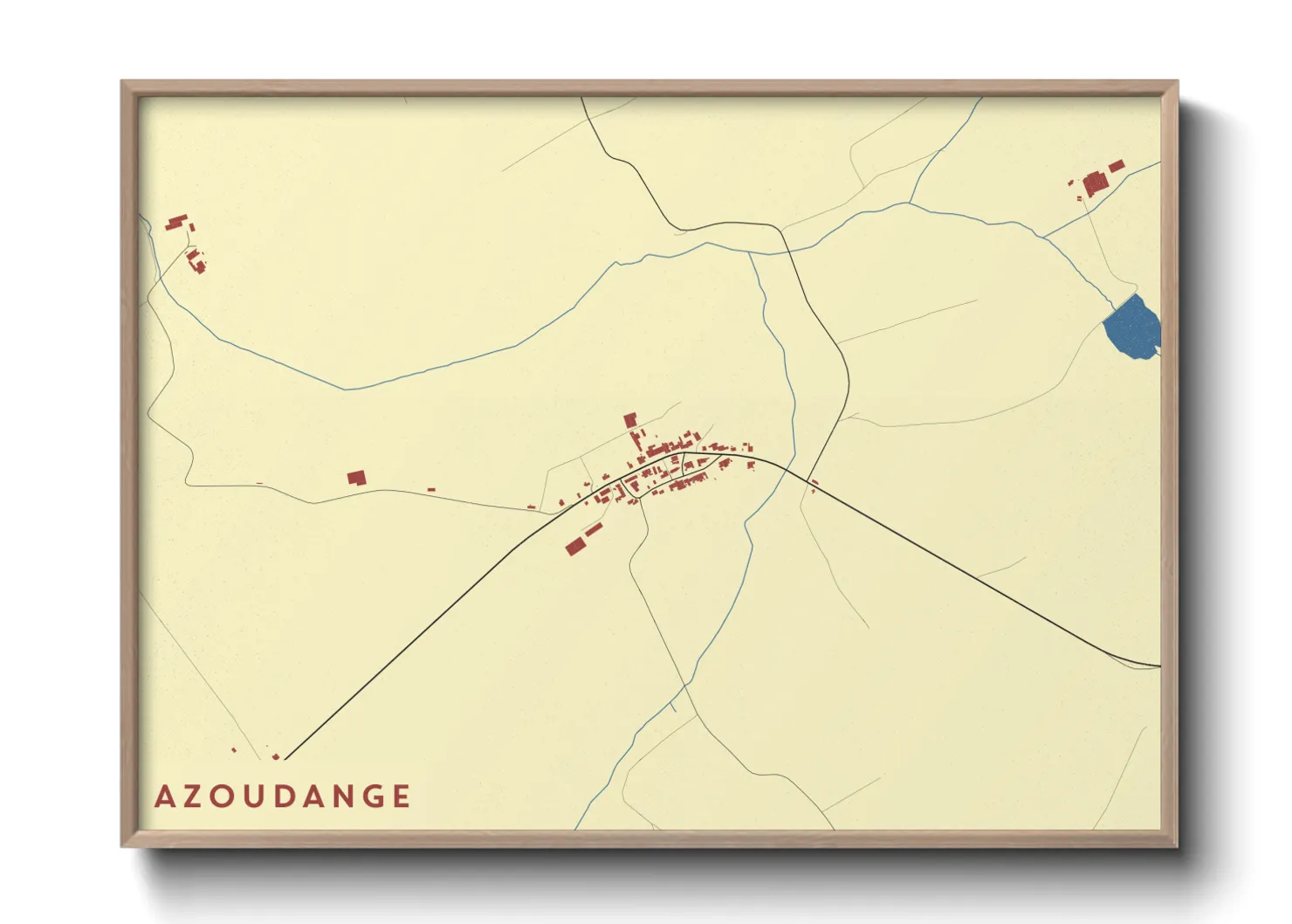 Une affiche de carte sur Azoudange
