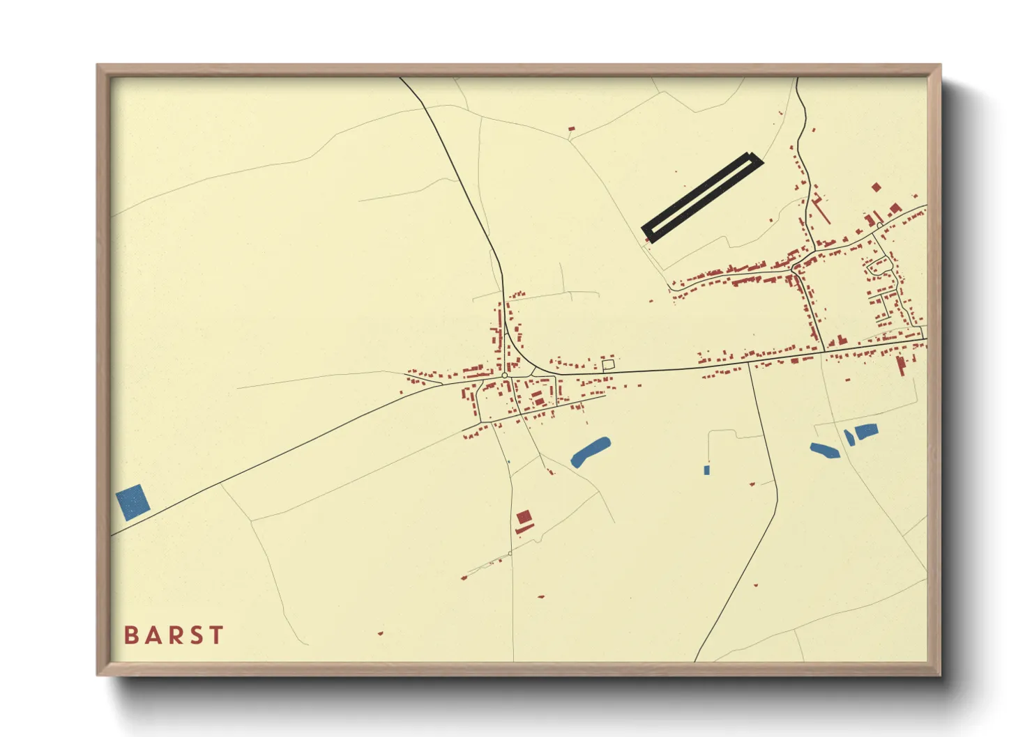 Une affiche de carte sur Barst
