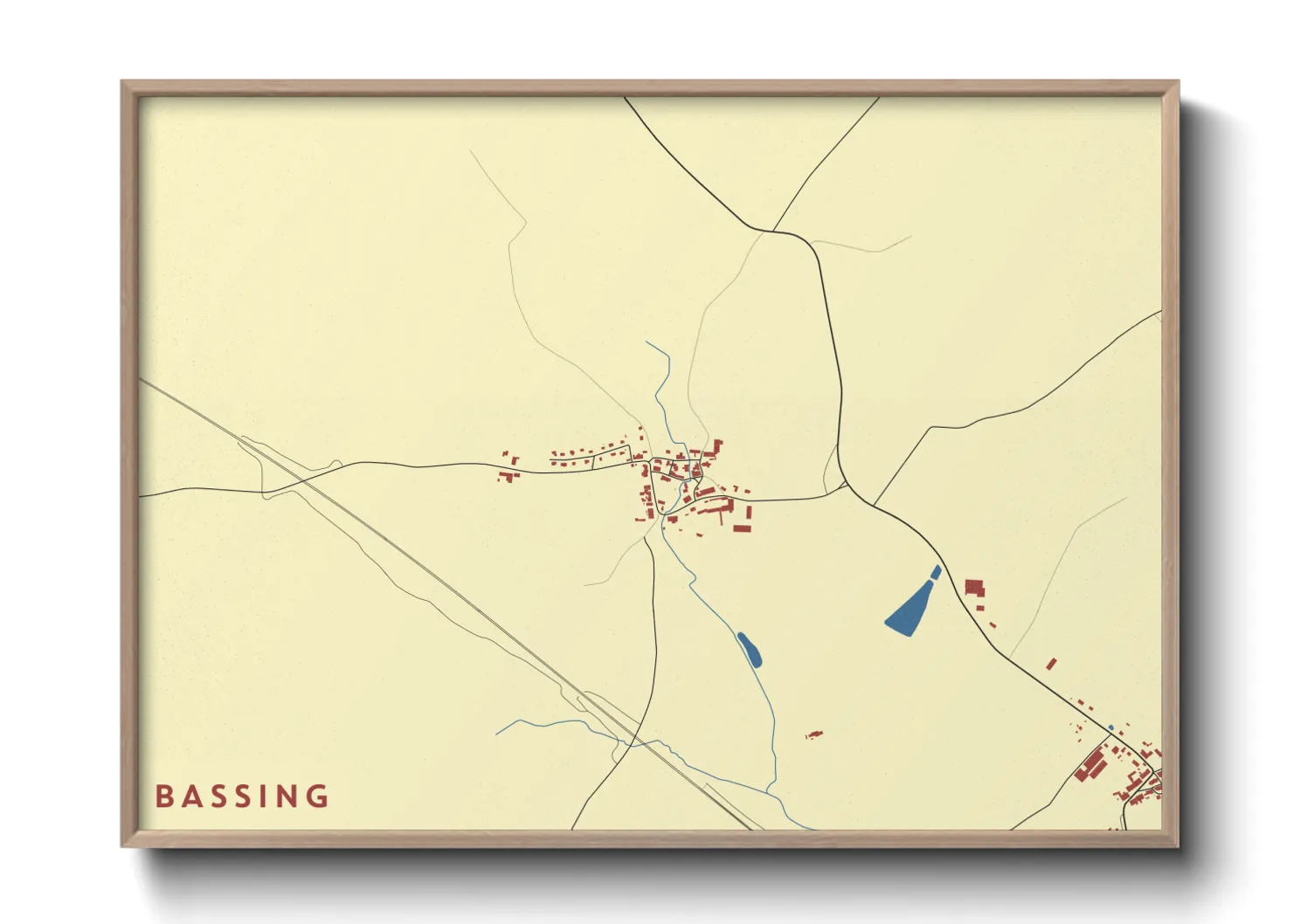 Une affiche de carte sur Bassing