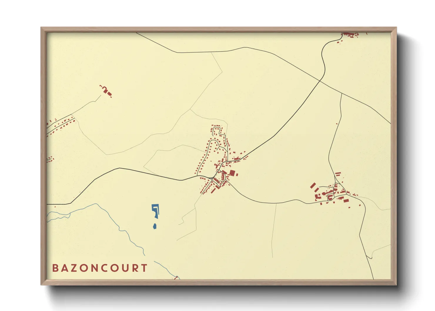 Une affiche de carte sur Bazoncourt