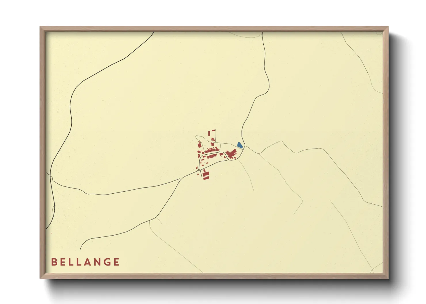 Une affiche de carte sur Bellange