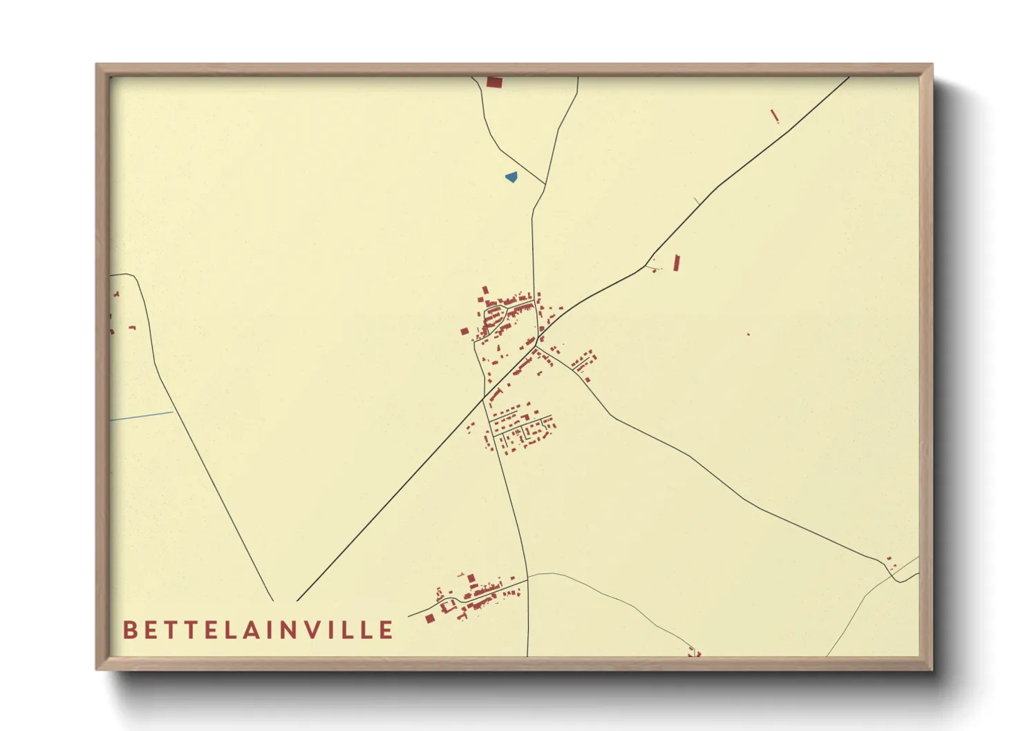 Une affiche de carte sur Bettelainville