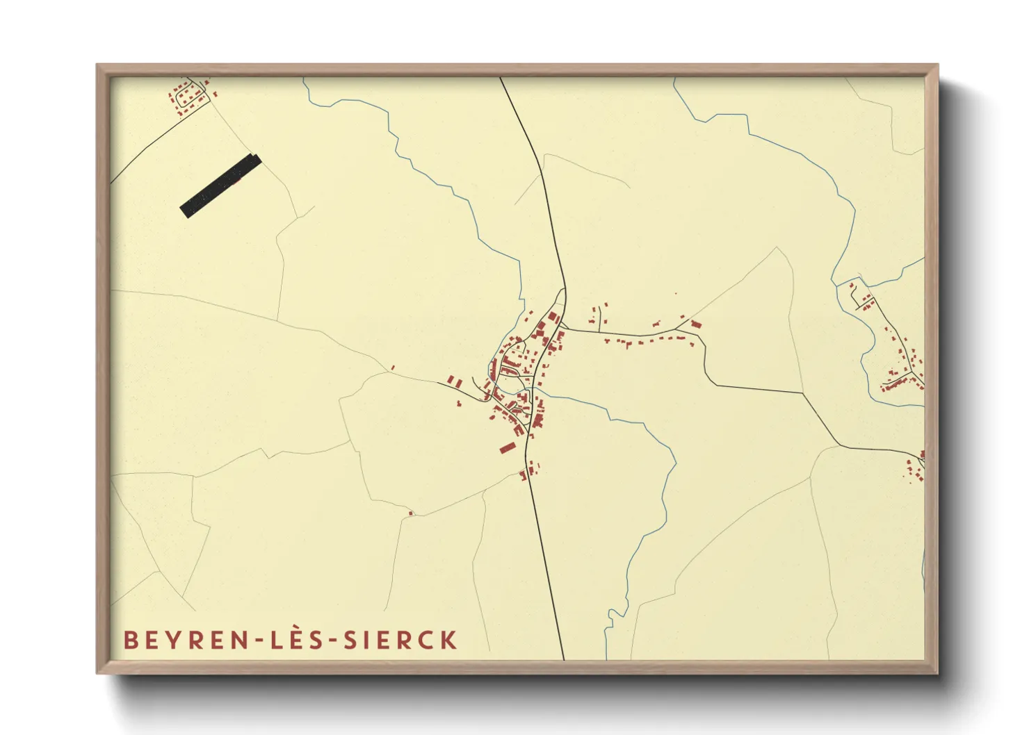 Une affiche de carte sur Beyren-lès-Sierck