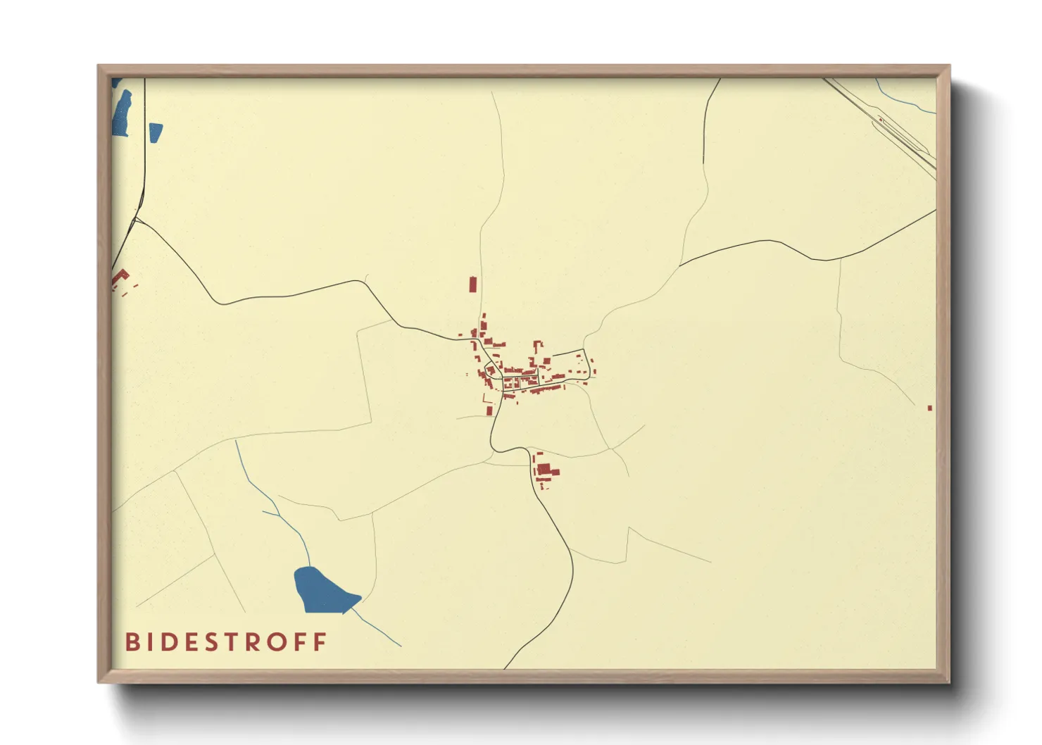 Une affiche de carte sur Bidestroff