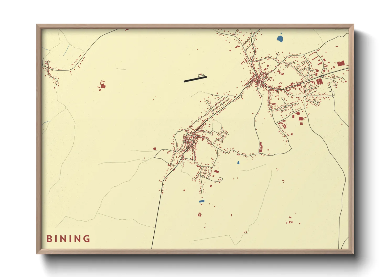 Une affiche de carte sur Bining