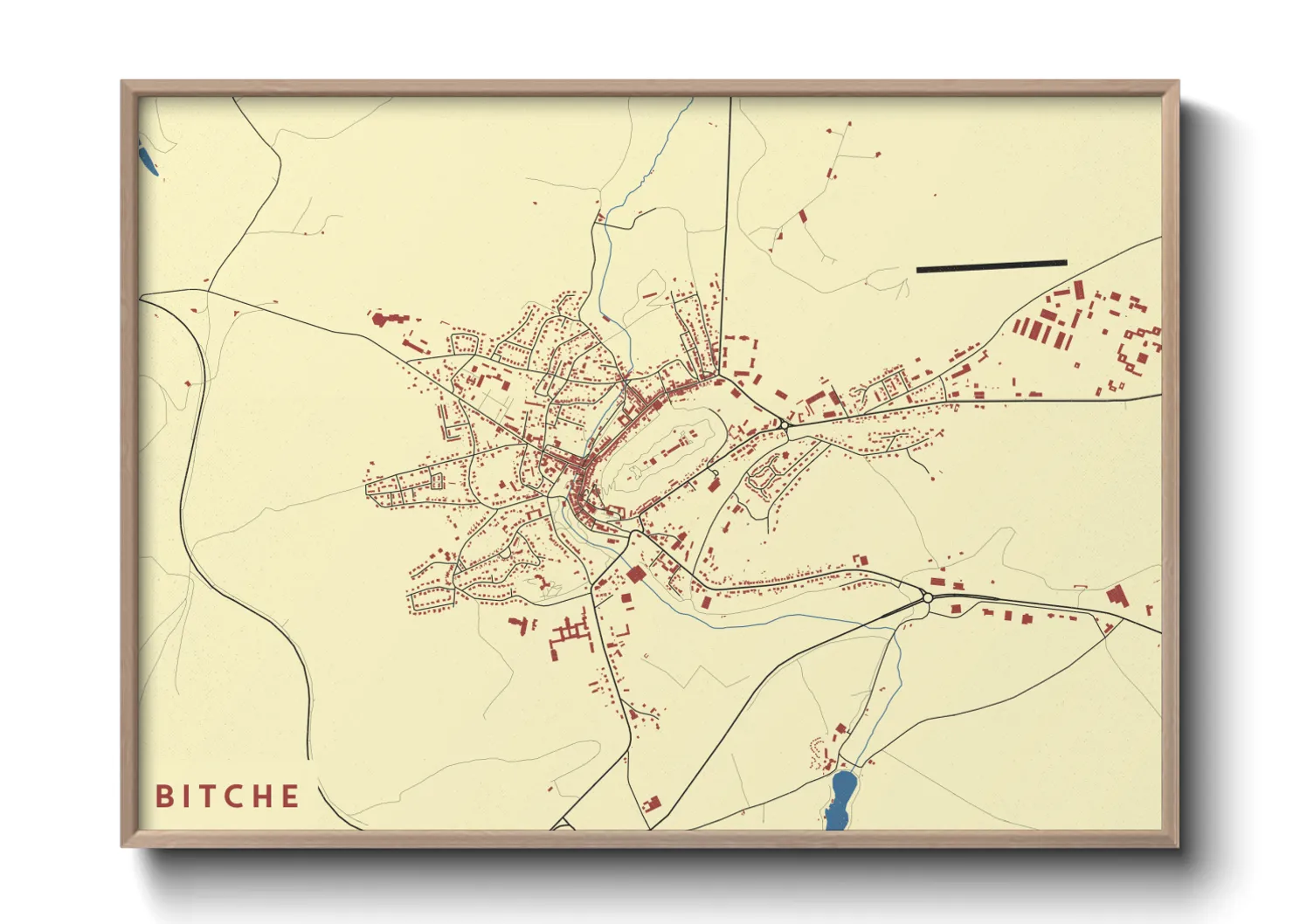 Une affiche de carte sur Bitche