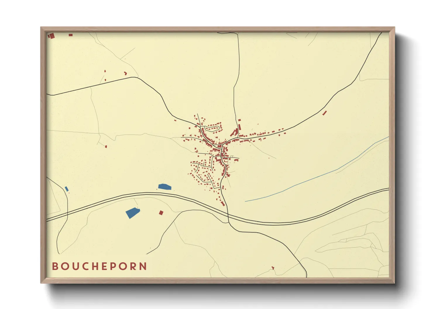 Une affiche de carte sur Boucheporn