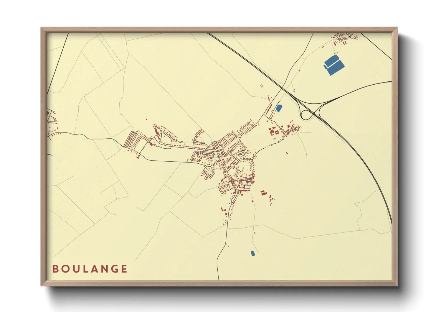 Une affiche de carte sur Boulange