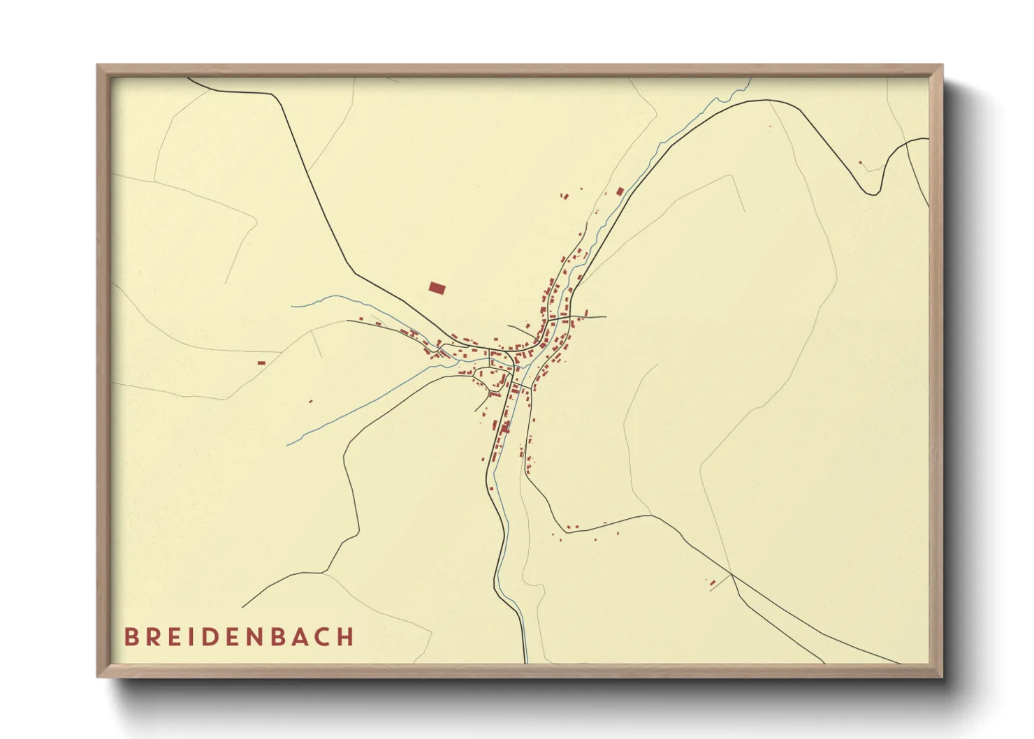 Une affiche de carte sur Breidenbach