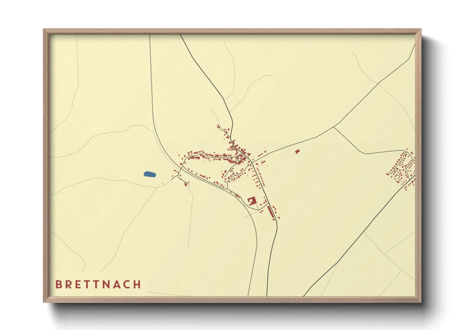 Une affiche de carte sur Brettnach