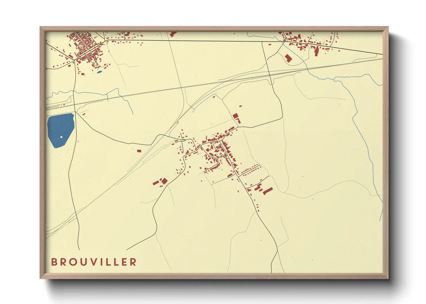 Une affiche de carte sur Brouviller