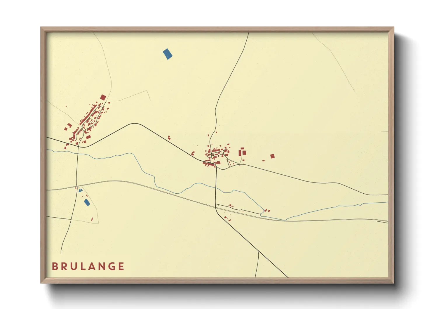 Une affiche de carte sur Brulange