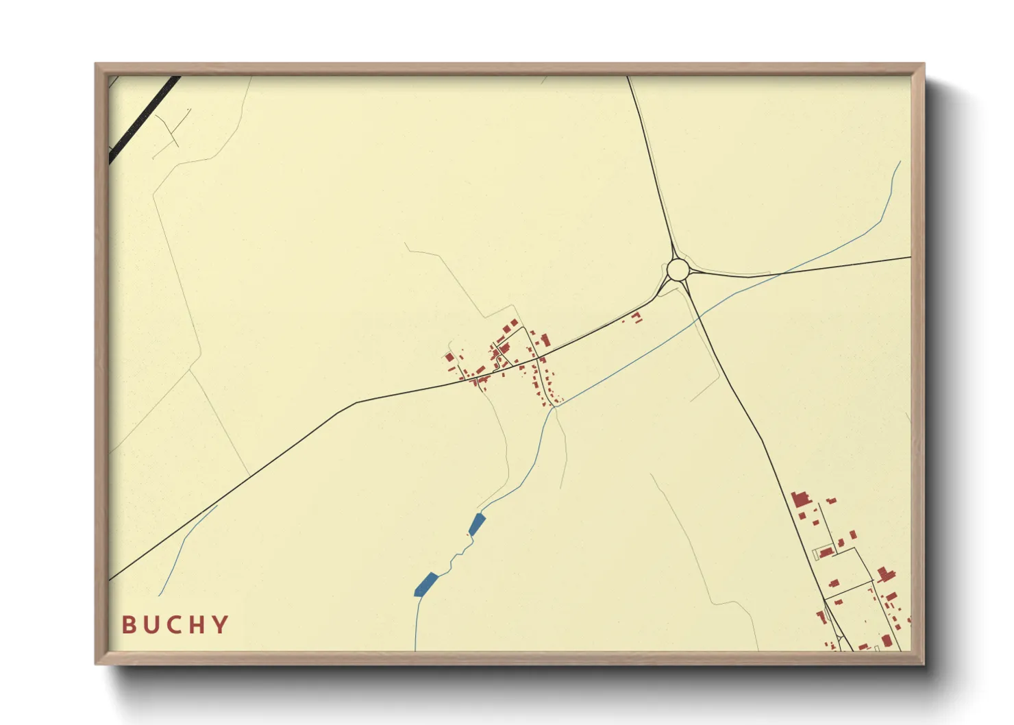 Une affiche de carte sur Buchy