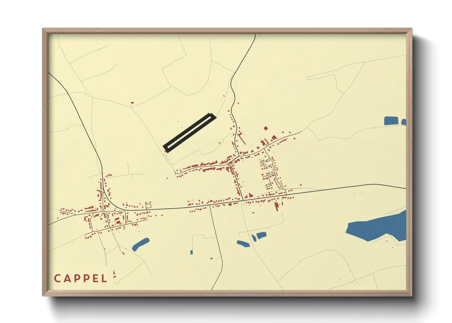 Une affiche de carte sur Cappel