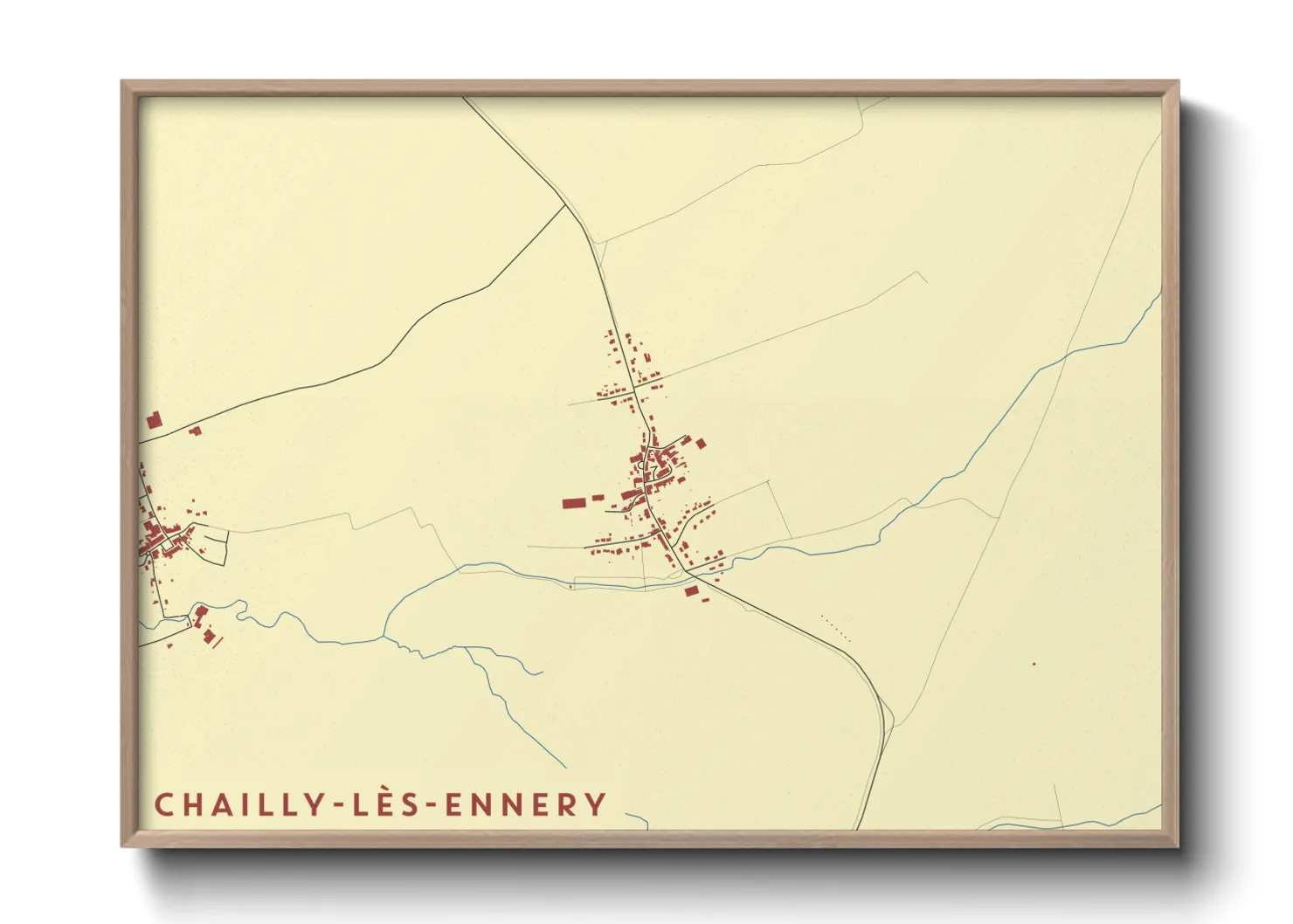 Une affiche de carte sur Chailly-lès-Ennery