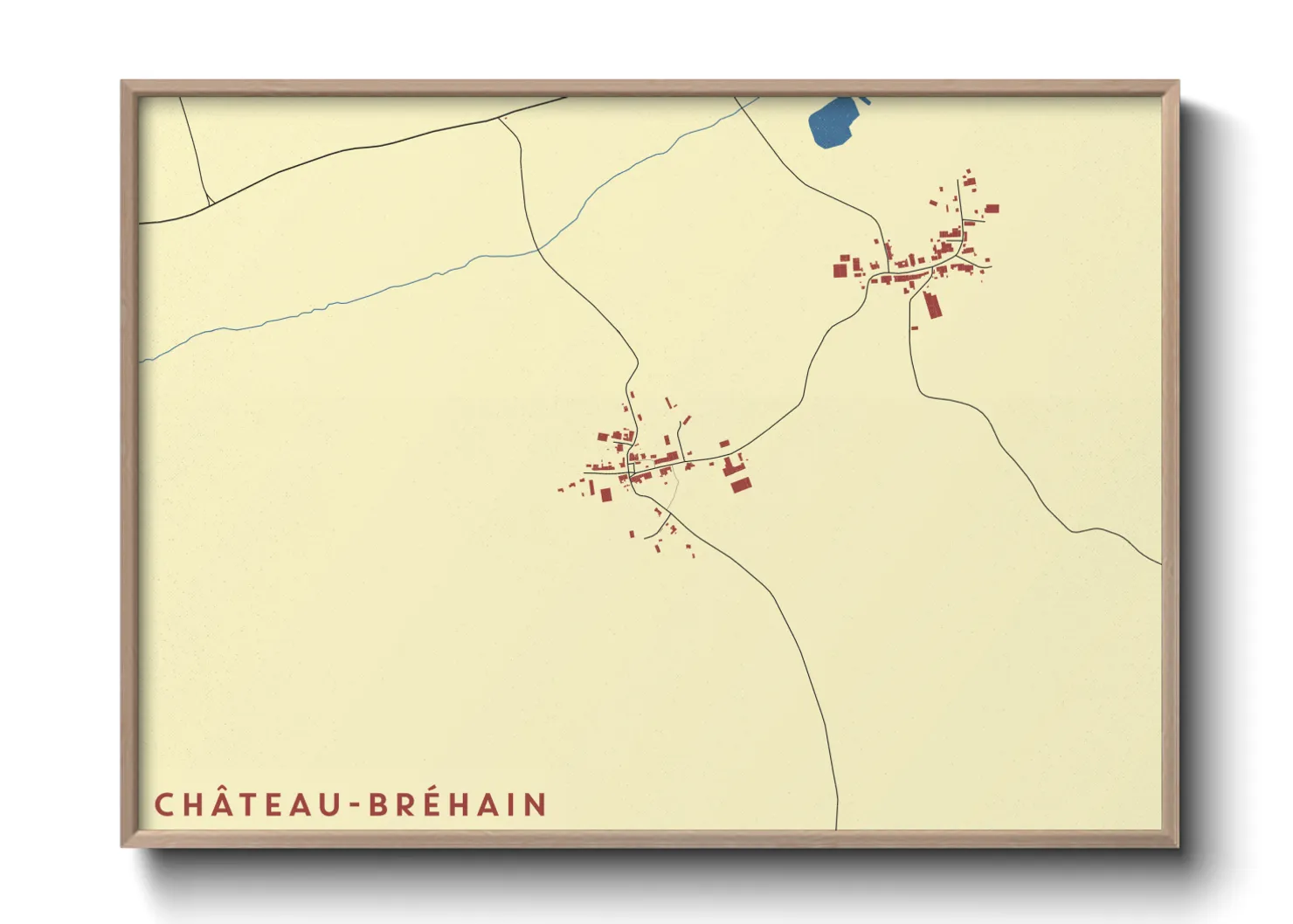 Une affiche de carte sur Château-Bréhain