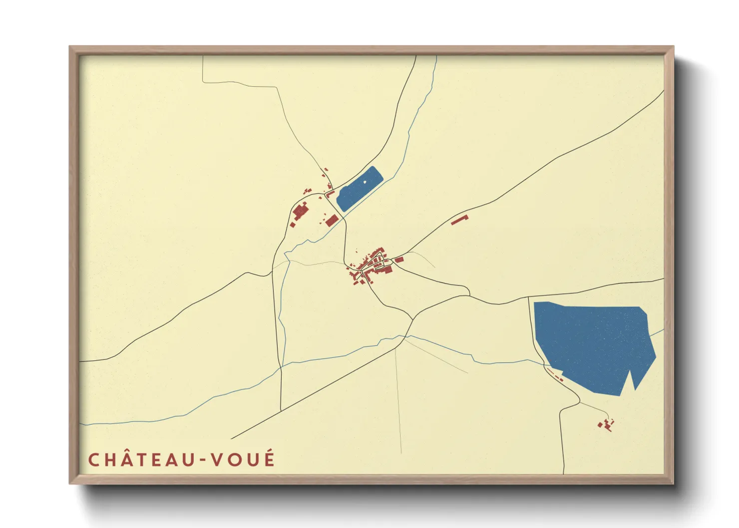 Une affiche de carte sur Château-Voué