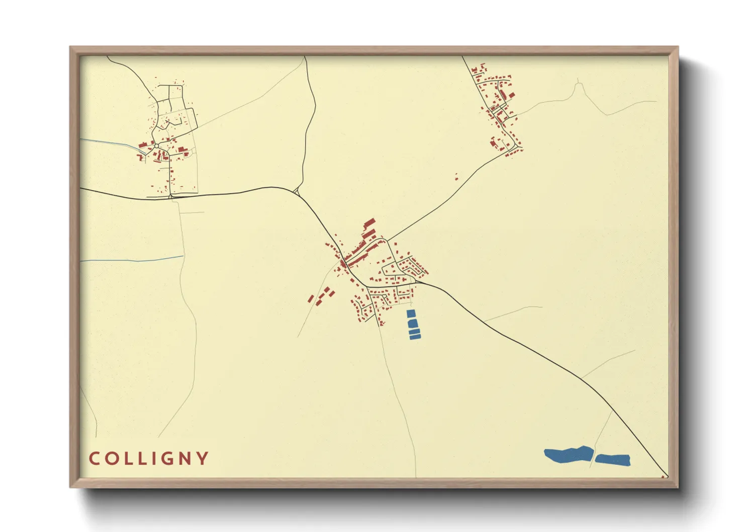 Une affiche de carte sur Colligny