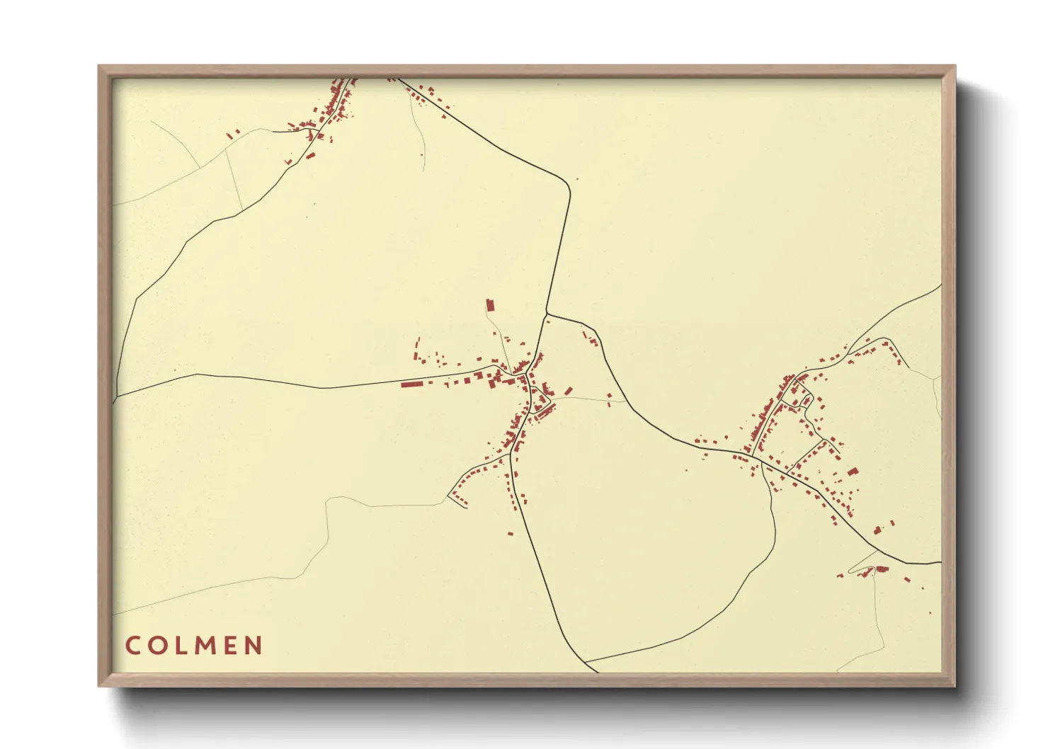 Une affiche de carte sur Colmen