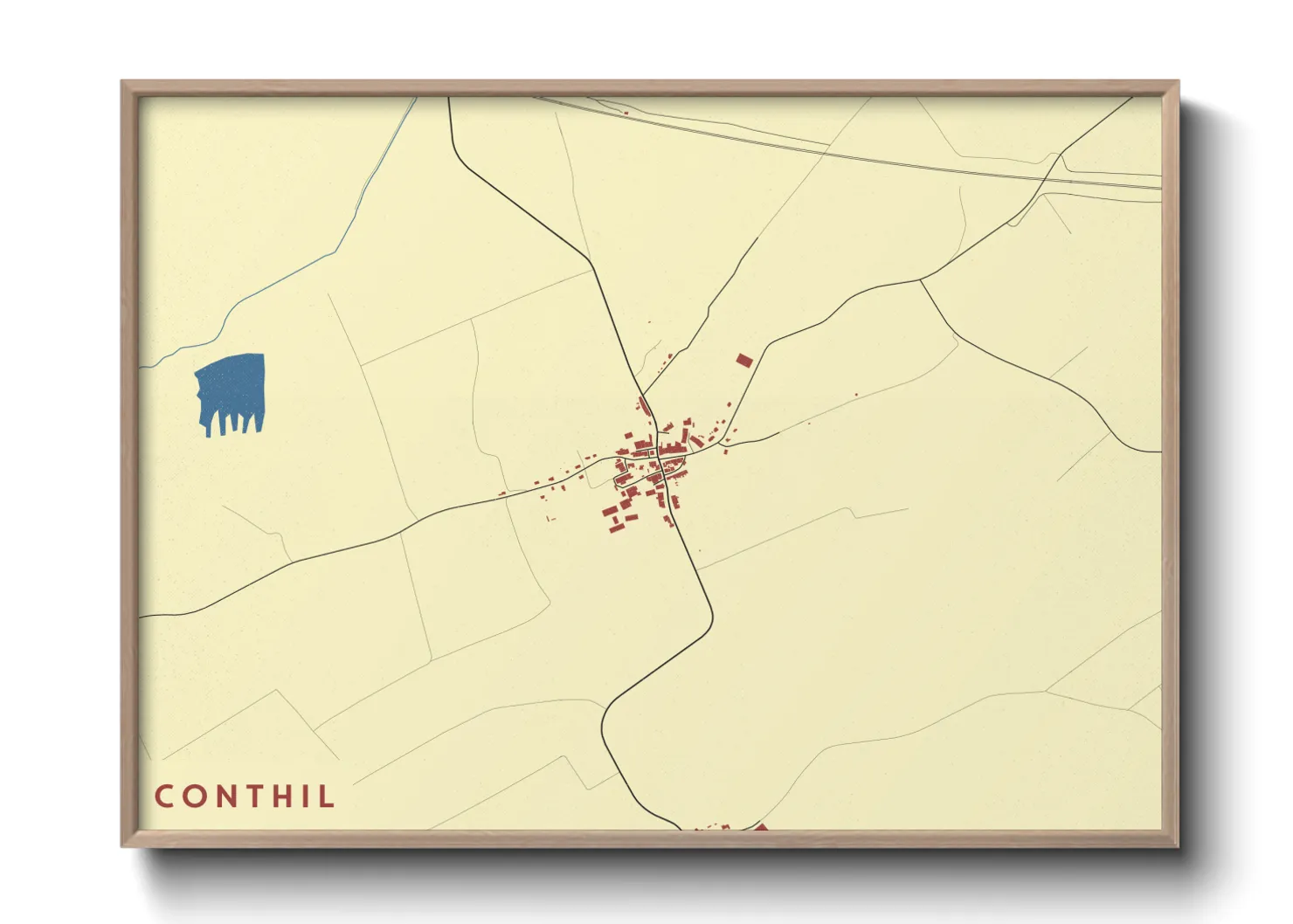 Une affiche de carte sur Conthil