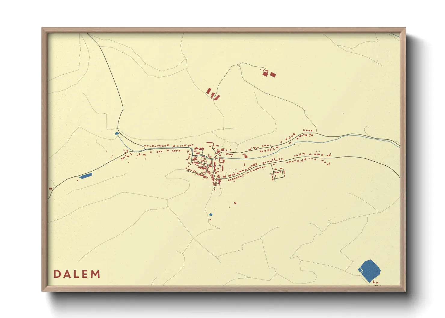 Une affiche de carte sur Dalem