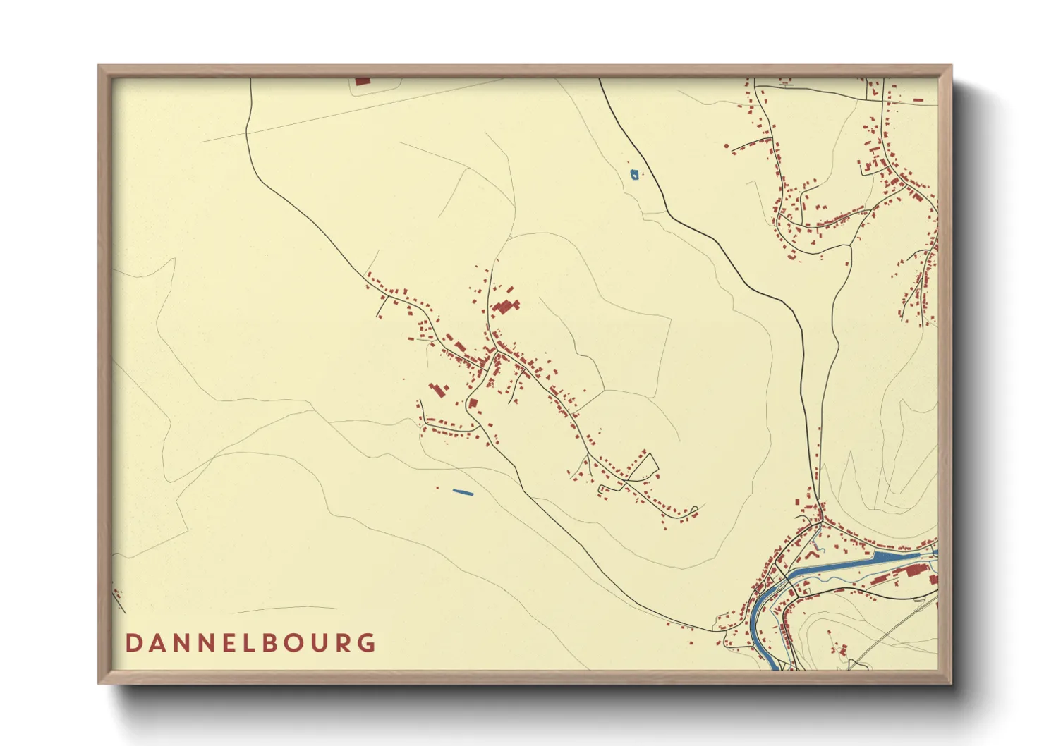 Une affiche de carte sur Dannelbourg