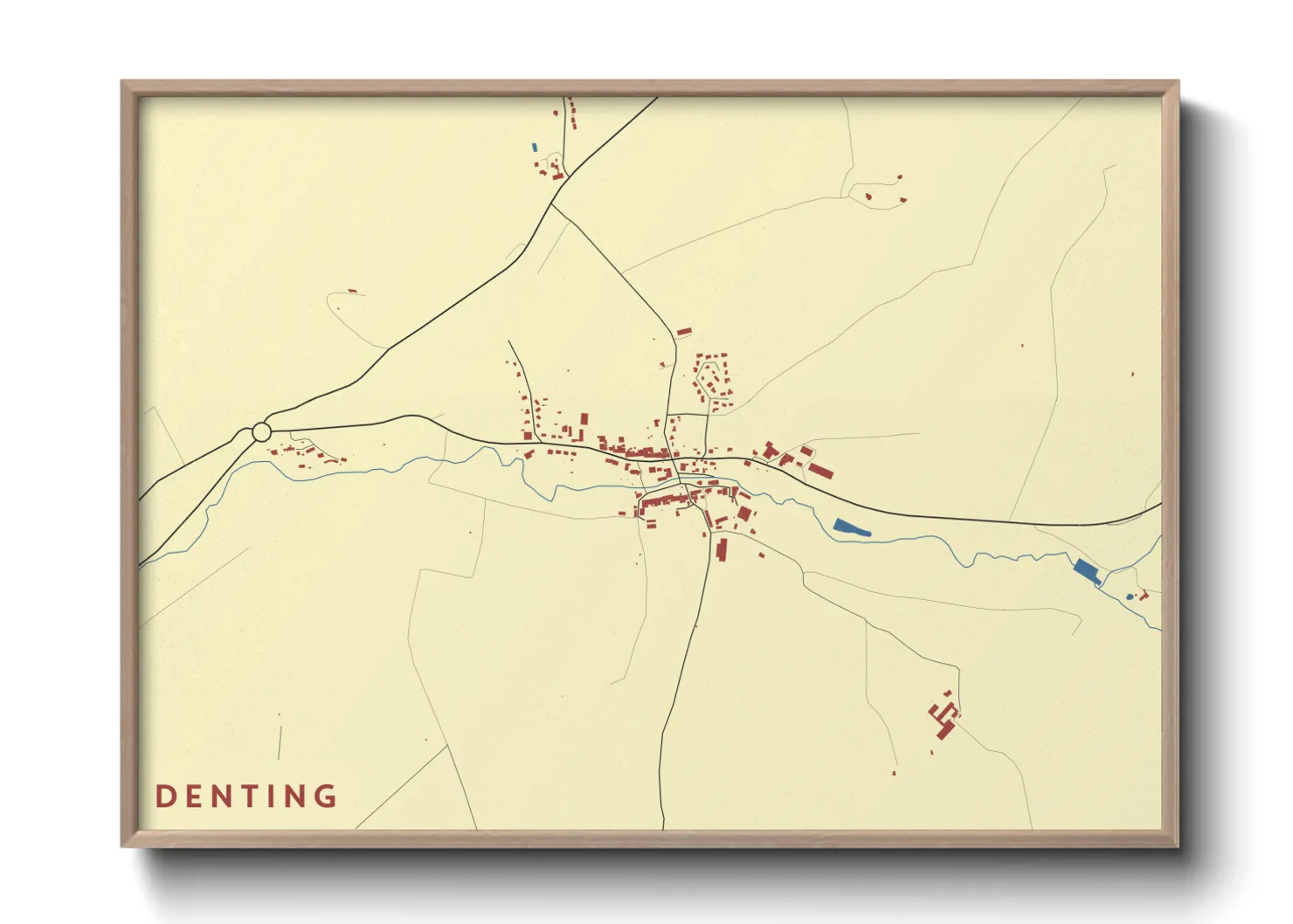 Une affiche de carte sur Denting