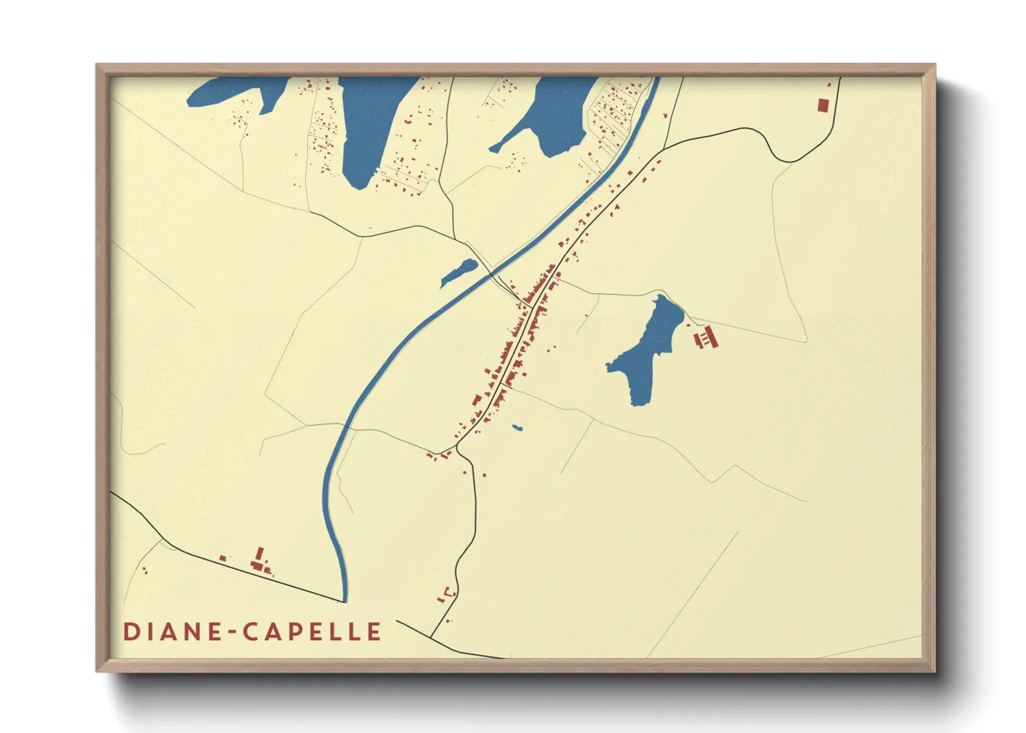 Une affiche de carte sur Diane-Capelle