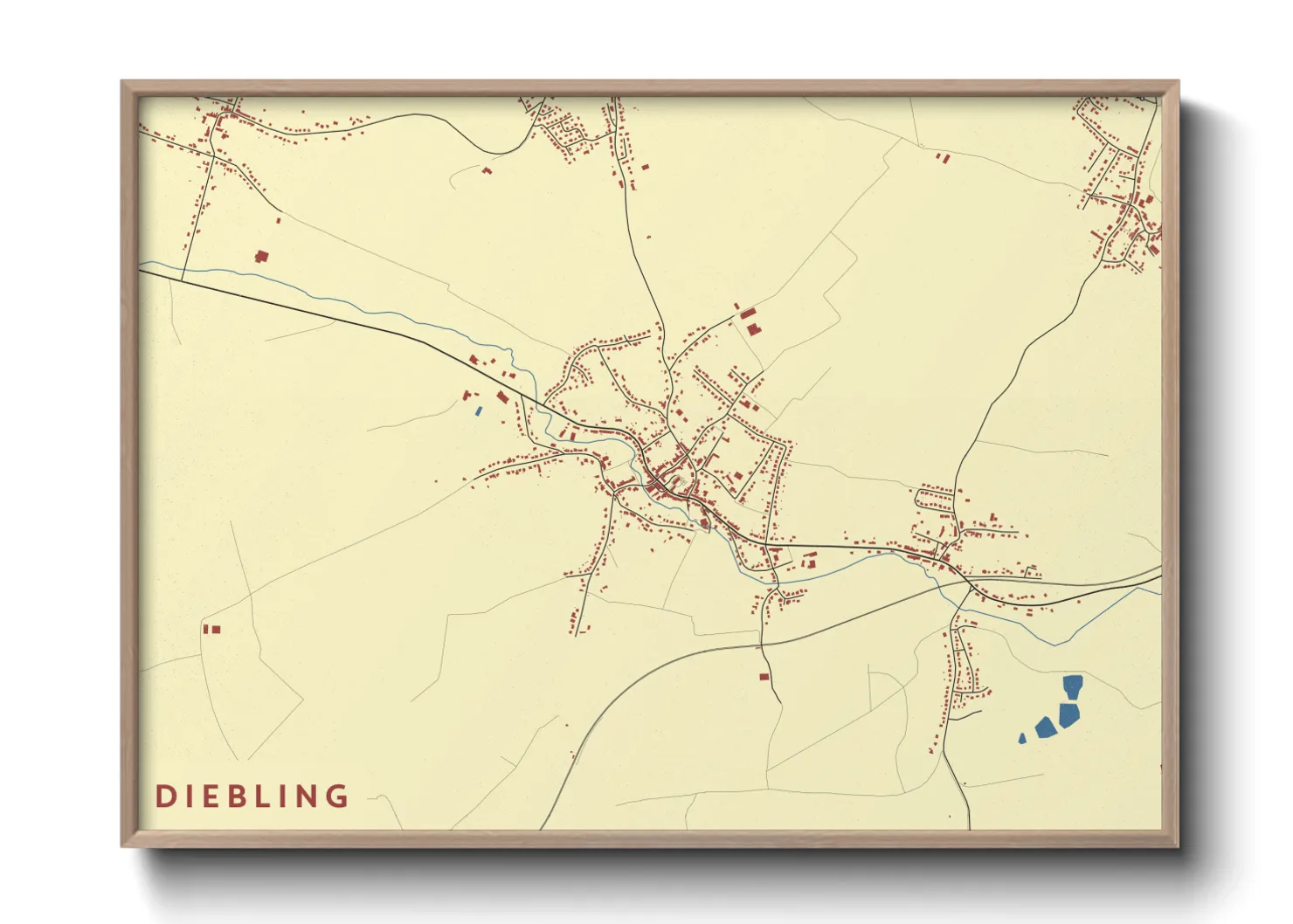 Une affiche de carte sur Diebling