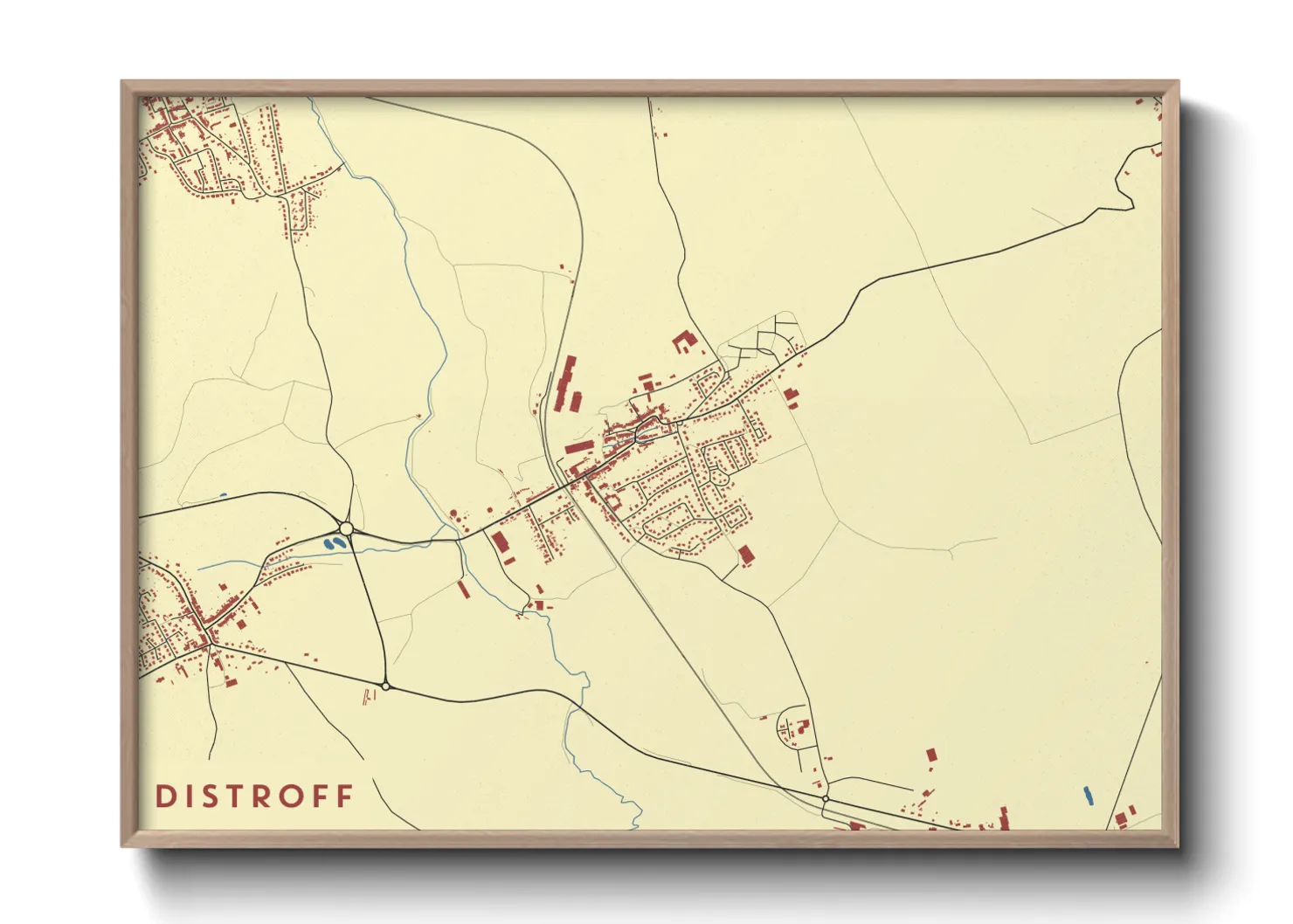 Une affiche de carte sur Distroff