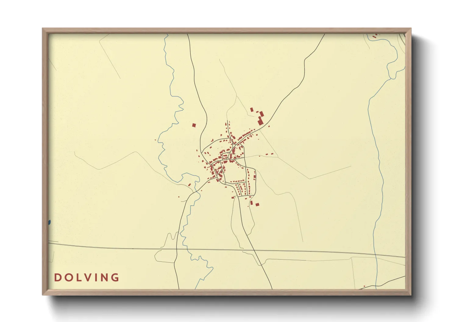Une affiche de carte sur Dolving