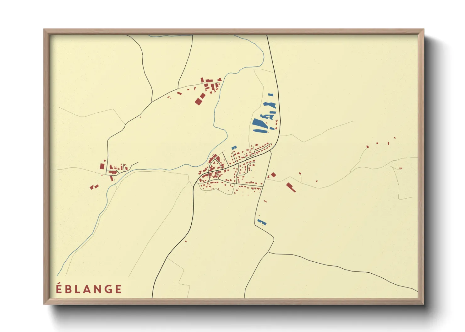 Une affiche de carte sur Éblange