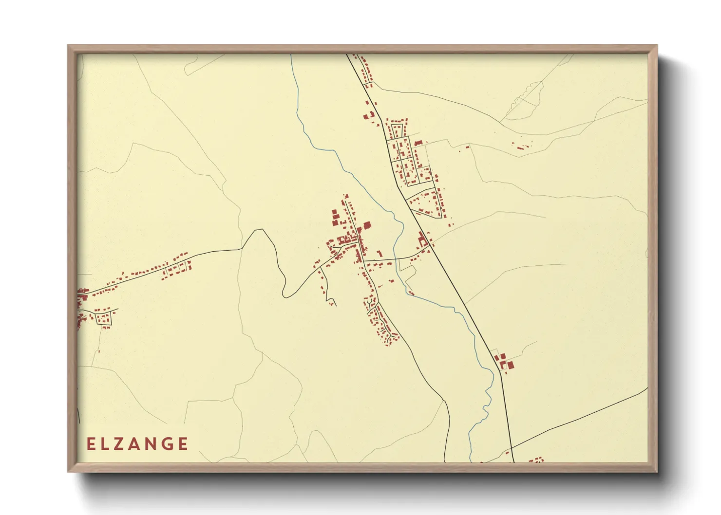 Une affiche de carte sur Elzange