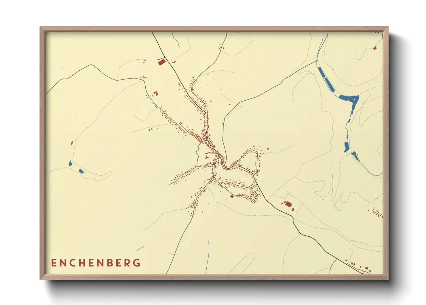 Une affiche de carte sur Enchenberg