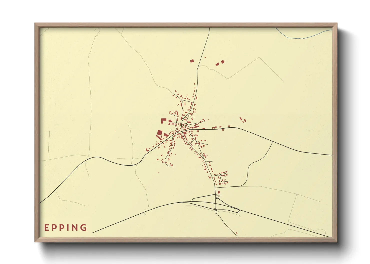 Une affiche de carte sur Epping