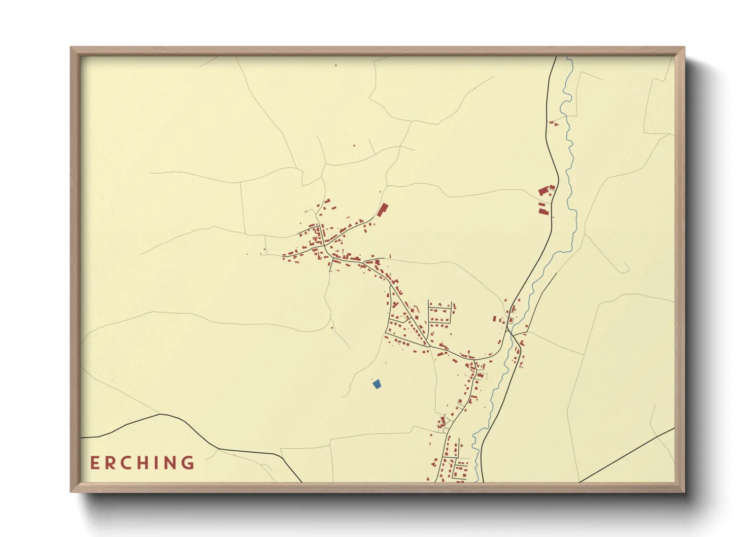 Une affiche de carte sur Erching