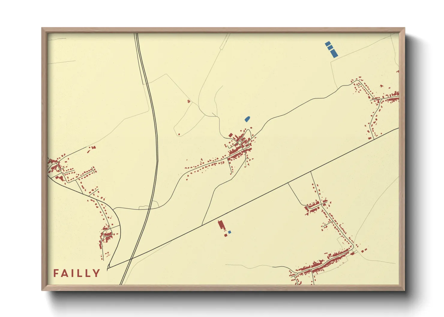 Une affiche de carte sur Failly