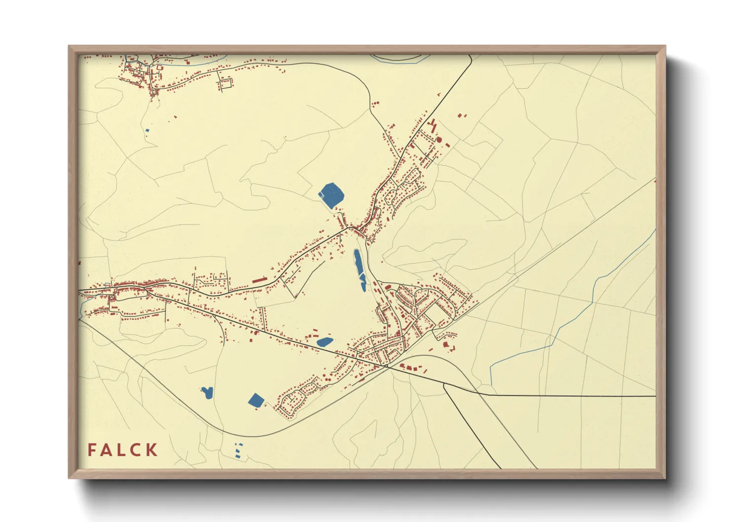 Une affiche de carte sur Falck