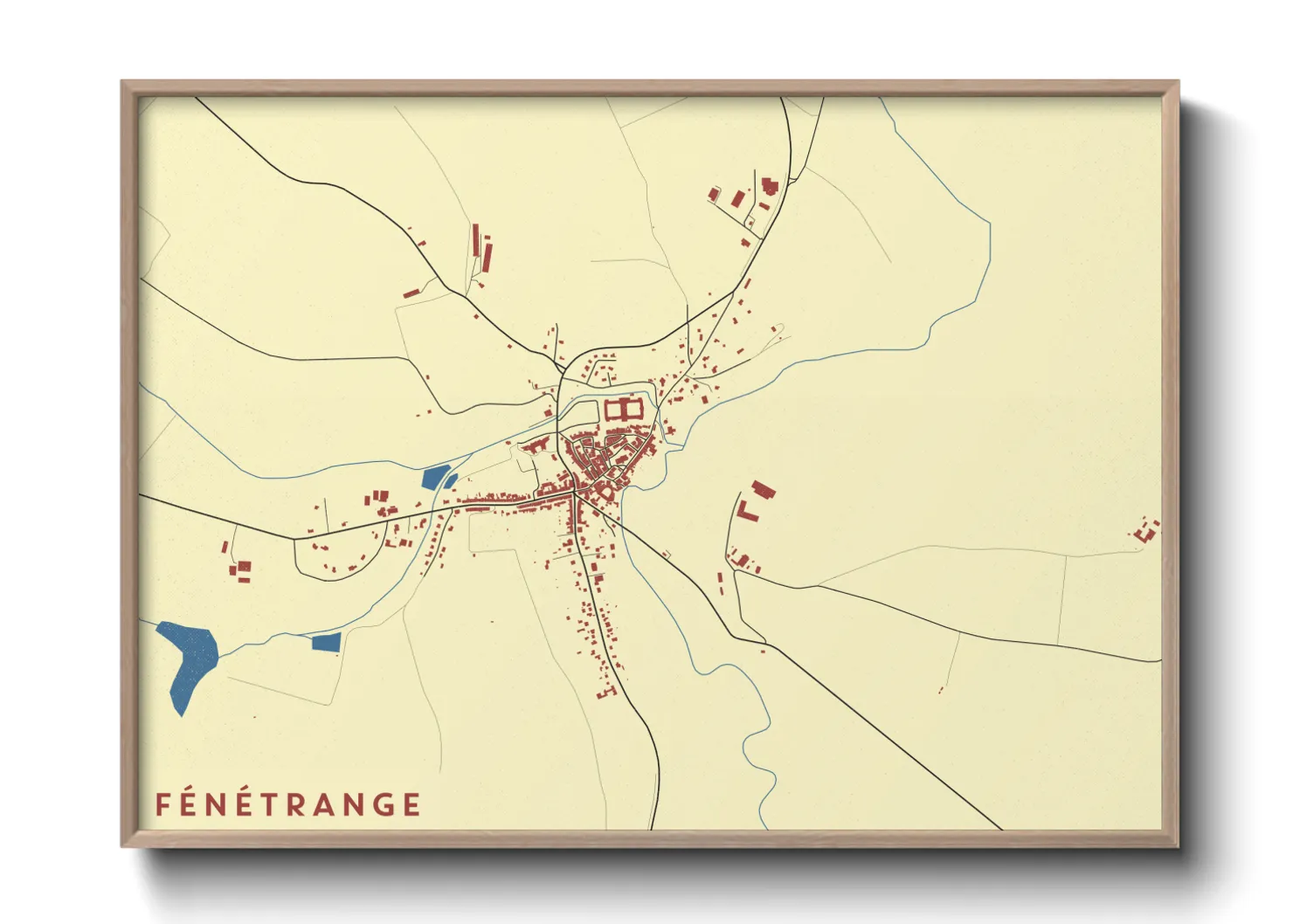 Une affiche de carte sur Fénétrange