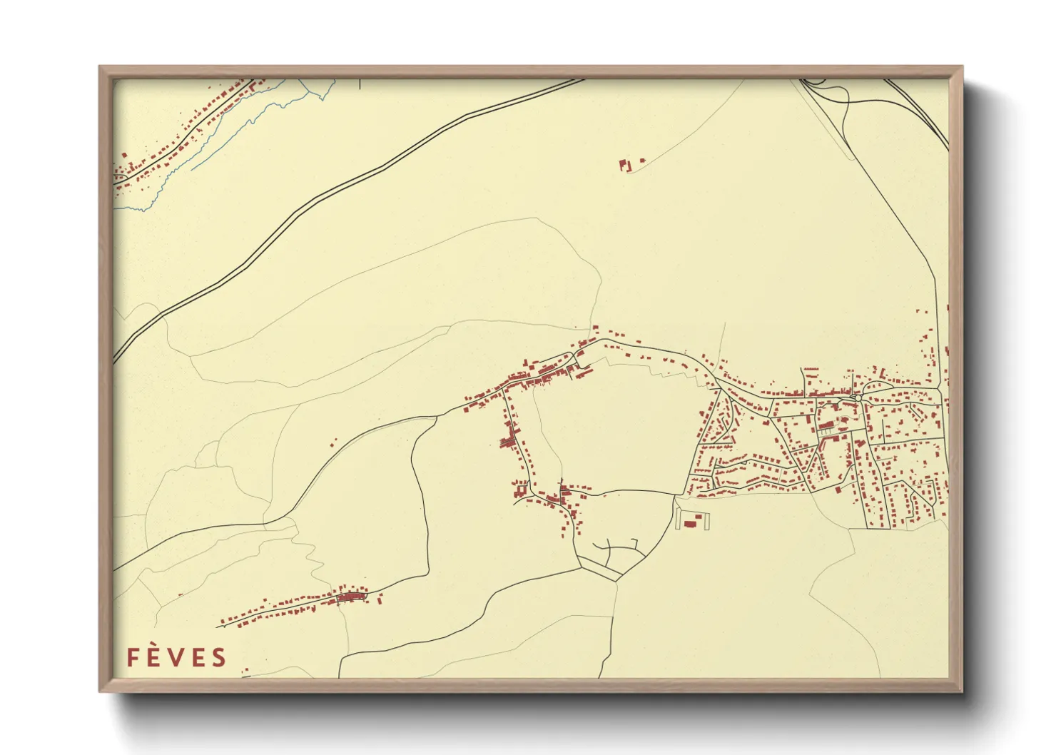 Une affiche de carte sur Fèves