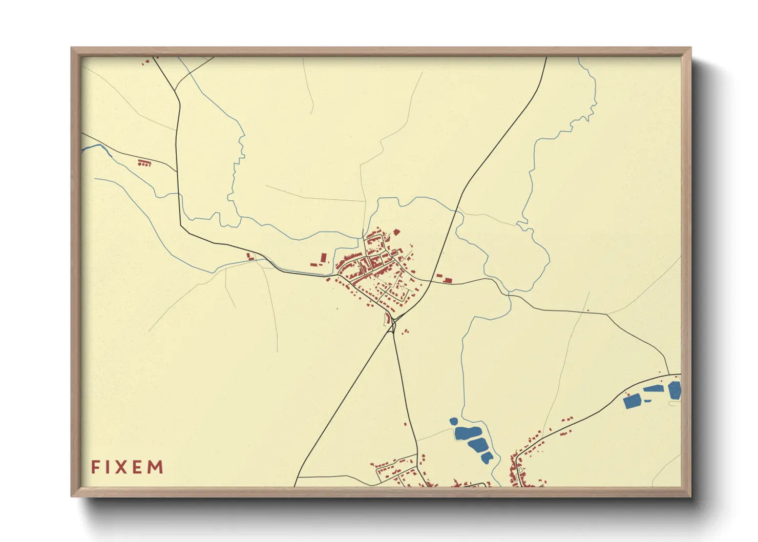 Une affiche de carte sur Fixem