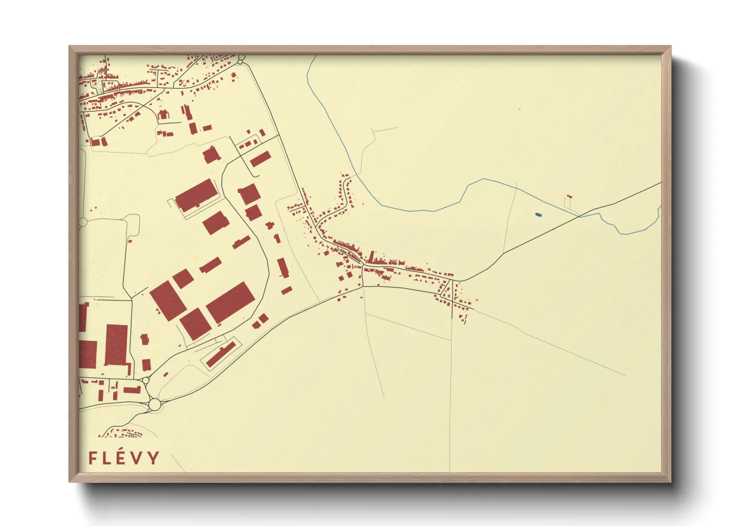 Une affiche de carte sur Flévy