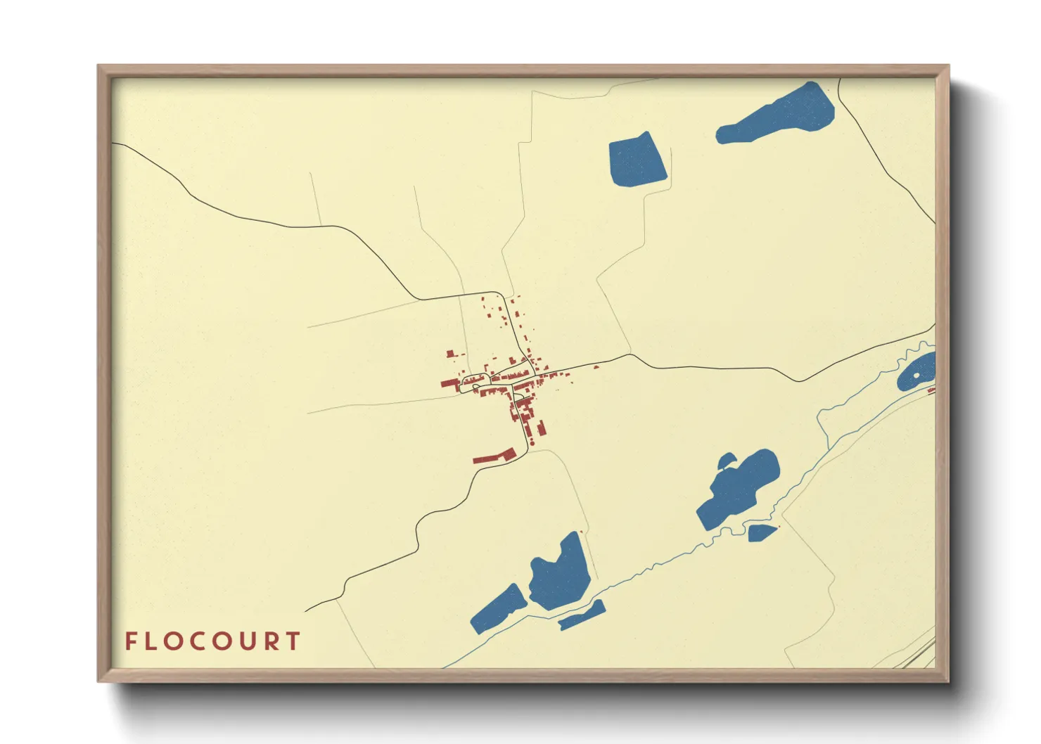 Une affiche de carte sur Flocourt