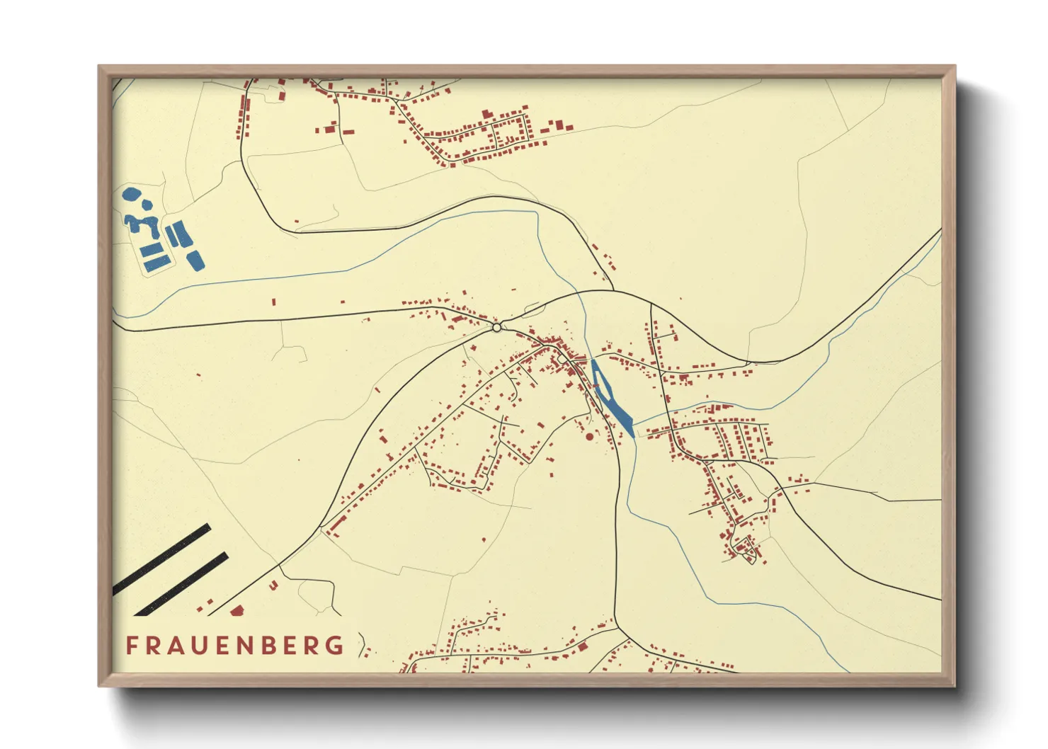 Une affiche de carte sur Frauenberg