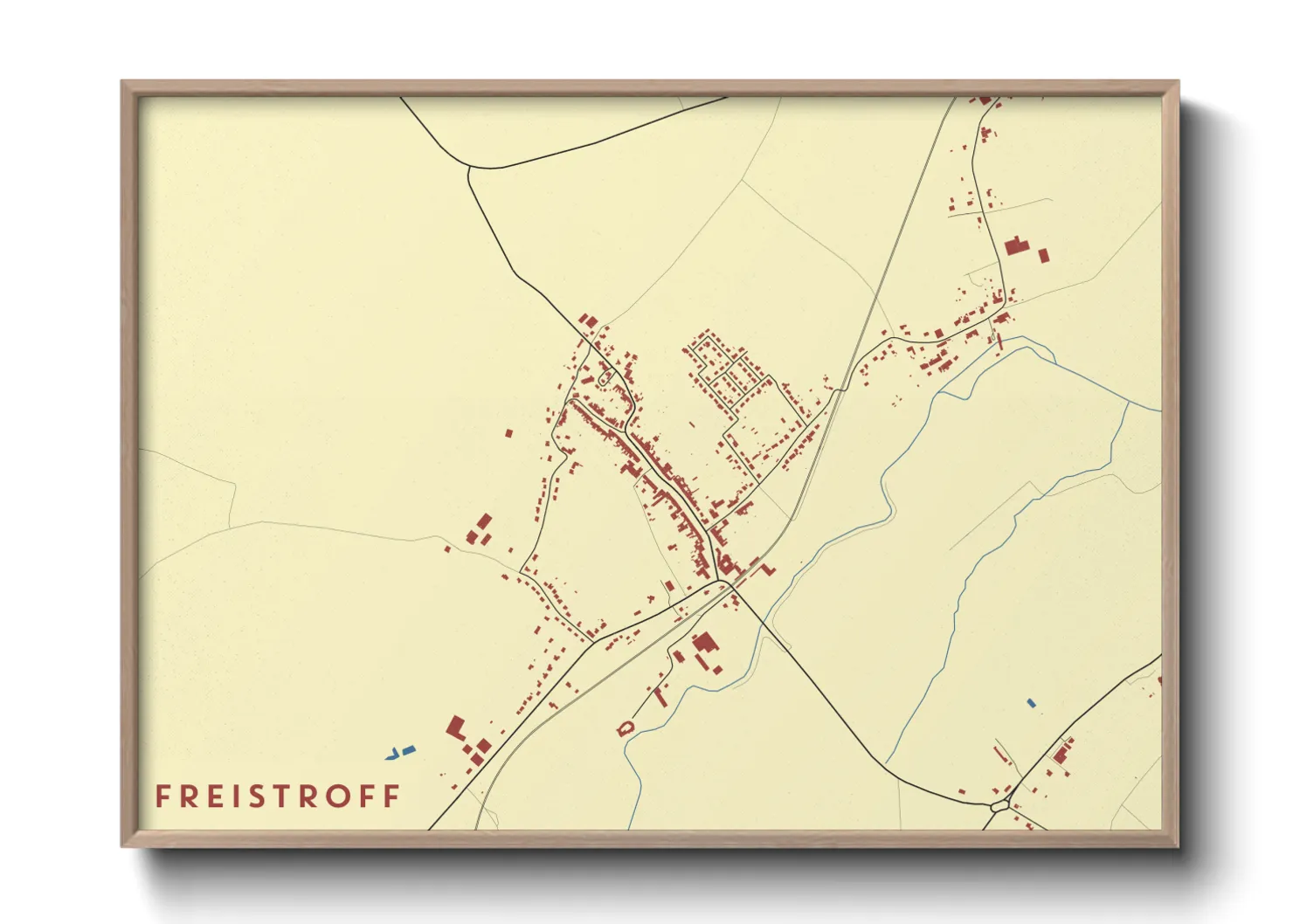 Une affiche de carte sur Freistroff