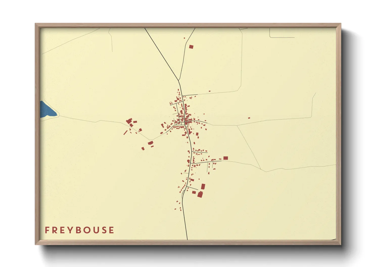 Une affiche de carte sur Freybouse