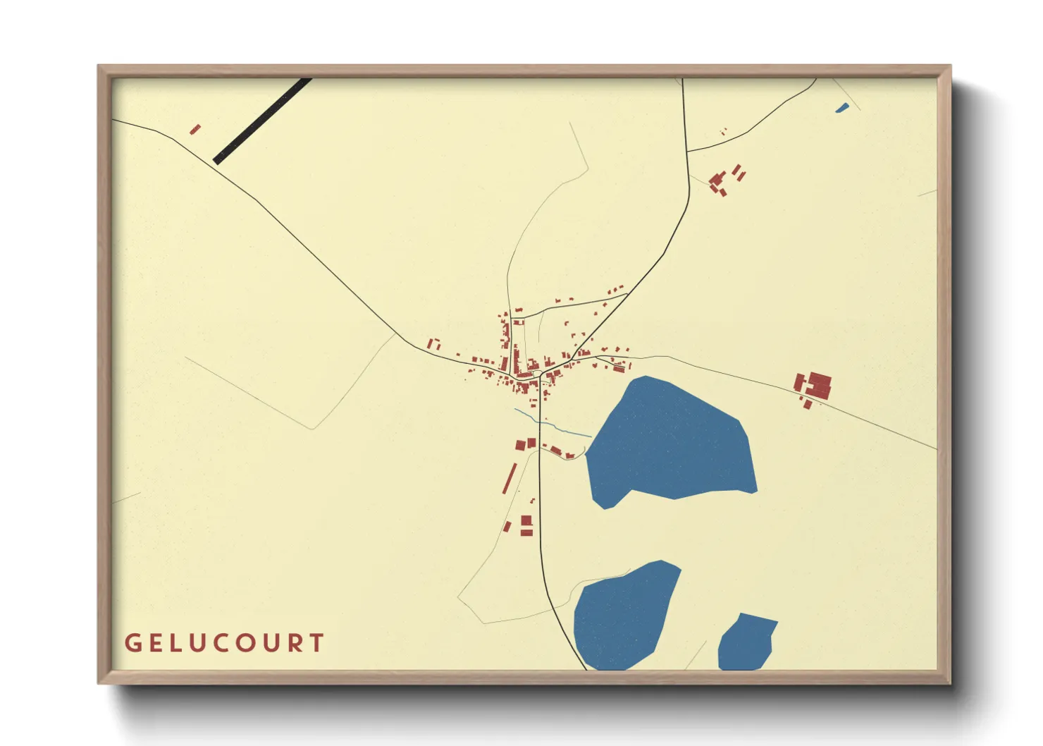 Une affiche de carte sur Gelucourt